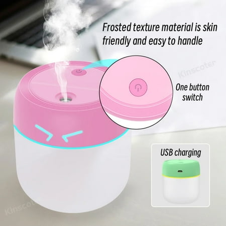 

LCNCAN Convenient Mini Portable Compact Ultrasonic Air Humidifier with Romantic Light: 260ML USB Function for Car Purifier - Anion Mist Maker Aroma Diffuser Essential Oil Diffuser - Ide