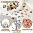 thumbnail image 3 of Uxcell 10Pcs Encanto de Mariposa de Rhinestone Cubic Zirconia Cristal Púrpura Brillante, 3 of 7