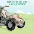 thumbnail image 2 of Lumiparty 6V Bubble Motorcycle Ride on Toy Car for Kids, with Music, LED Headlights, Forward/Reserve, Pedal, 3 Wheels Ride on Motorbike for Kids 3-8, Beige, 2 of 7