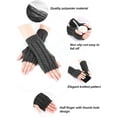 thumbnail image 4 of Women Long Fingerless Gloves Winter Mitten Arm Gloves with Thumb Hole, 4 of 7