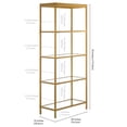 thumbnail image 5 of Evelyn&Zoe Alexis 30" Wide Rectangular Bookcase, Brass, 5 of 7