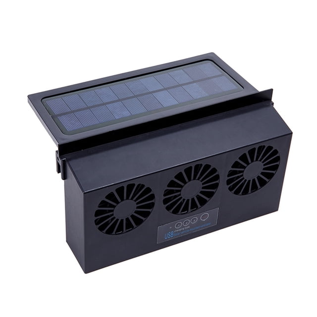Generation Car Ventilation USB Circulation Exhaust Fan Cooler Vehicle Cooling Tool Solar Powered Auto Air Vent Ventilator ,High-Speed Airflow