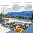 thumbnail image 3 of Sunflower Outdoor Rug for Patio/Deck/Porch, Non-Slip Large Area Rug 4 x 6 Ft, Colorful Flowers Summer Botanical Indoor Outdoor Rugs Washable Area Rugs, Reversible Camping Rug Carpet Runner, 3 of 8