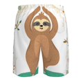 thumbnail image 6 of Disketp Men'S Swim Trunks Hawaiian Breathable Surf Beach Swimsuits Mesh Lining Beach Shorts With Pockets-Cute Sloth In Yoga Pose Tree, 6 of 9