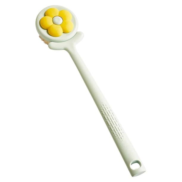 Cepillo de baño largo con cerdas de nailon suaves, bola exfoliante para el baño, cepillo de espalda de doble cara para hombres y mujeres, cepillo corporal de alcance extendido para hombros, espalda y