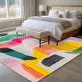 thumbnail image 4 of 6'x9' Area Rugs, Abstract Geometric Indoor Outdoor Area Rug for Living Room Bedroom, Colorful Aesthetics Minimalist Washable Bathroom Rugs Kitchen Floor Carpet Mats Home Decor Aesthetic, 4 of 8