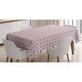 thumbnail image 1 of Ambesonne Abstract Tablecloth Rectangular Table Cover, Rhombus Style Petals, 52"x70", Vermilion and Blue, 1 of 3