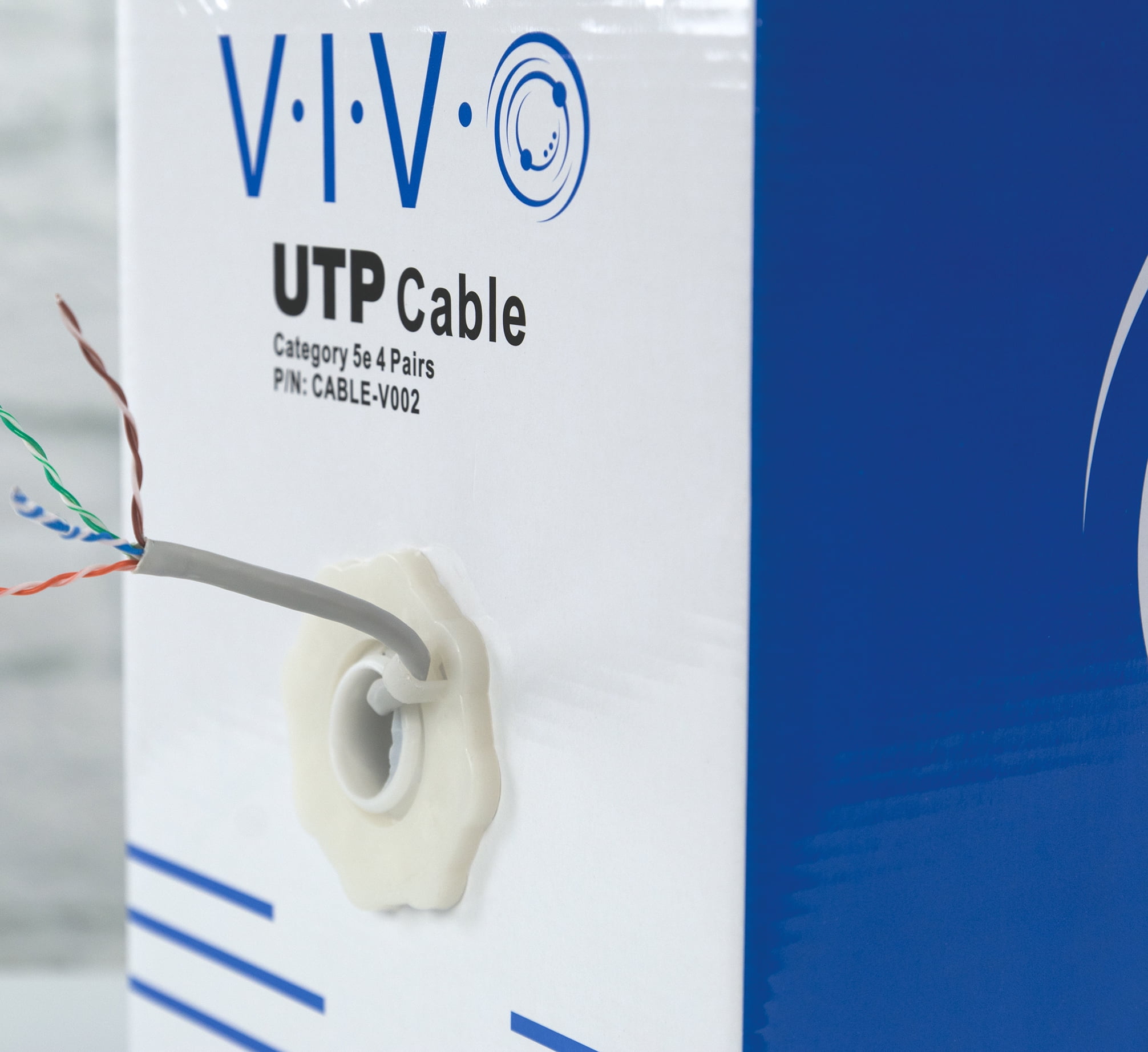 VIVO 500ft Bulk Cat5e LAN Ethernet Cable / Wire UTP Pull Box 500 ft Cat-5e Grey