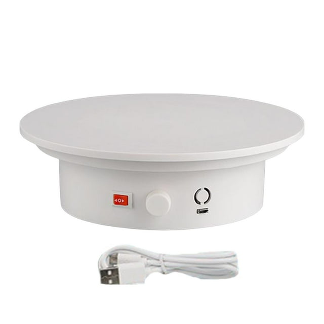 Base giratoria automática giratoria eléctrica para productos electrónicos Blanco Gloria Soporte de exhibición giratorio