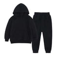 thumbnail image 3 of Auroural Boys Clothes Sets Size 7 Toddler Kids Boys Fashion Cute Solid Color Soft Long Sleeve Top Boys Hoodie Sweatpants Suit, 3 of 6