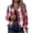 #1 Hot Pink, variant on Women's Plaid Bomber Jacket Trendy Spring Fall Coats Casual Long Sleeve Shackets Outerwear Zip Up Lightweight Checkered Jackets with Pockets