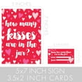 Distinctivs Red Valentine’s How Many Kisses are in the Jar Party Game