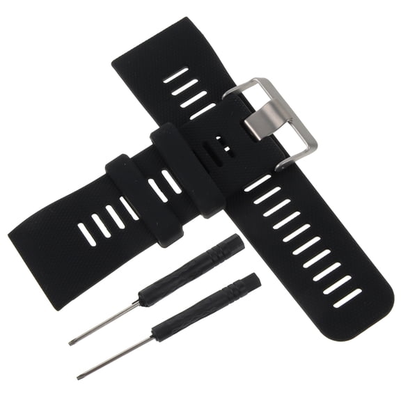 DRAFIDEEP Fashion Watchband Silicone Replacement Strap for Men Black Durable Comfortable Stylish Accessory