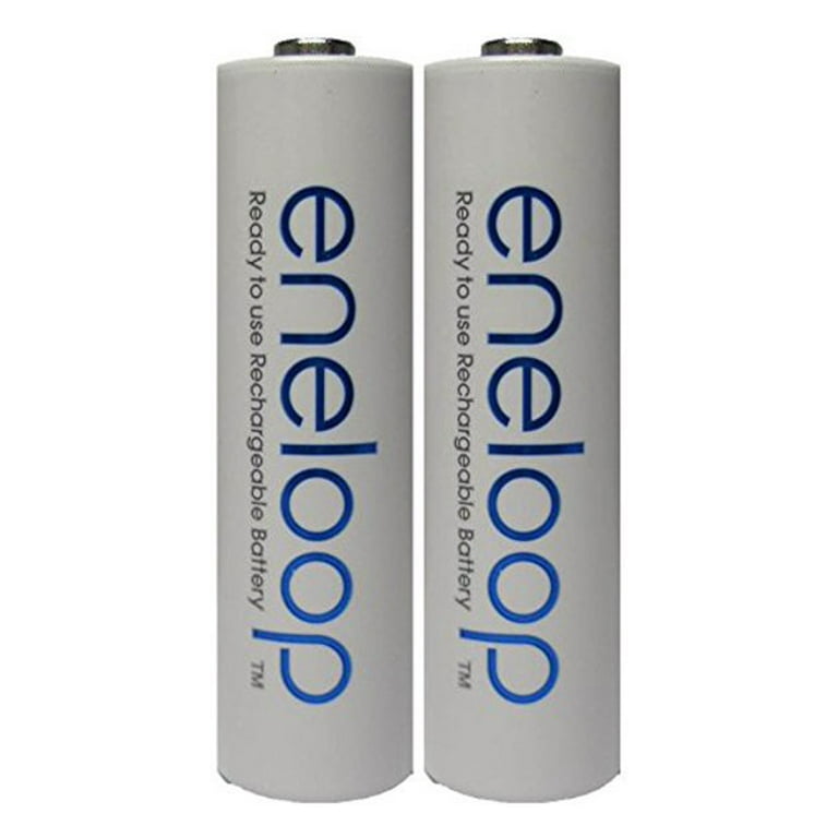 2 Pack AAA Panasonic Eneloop 4th Generation NiMH Pre-Charged Rechargeable  Batteries Newest Version 2100 Cycles