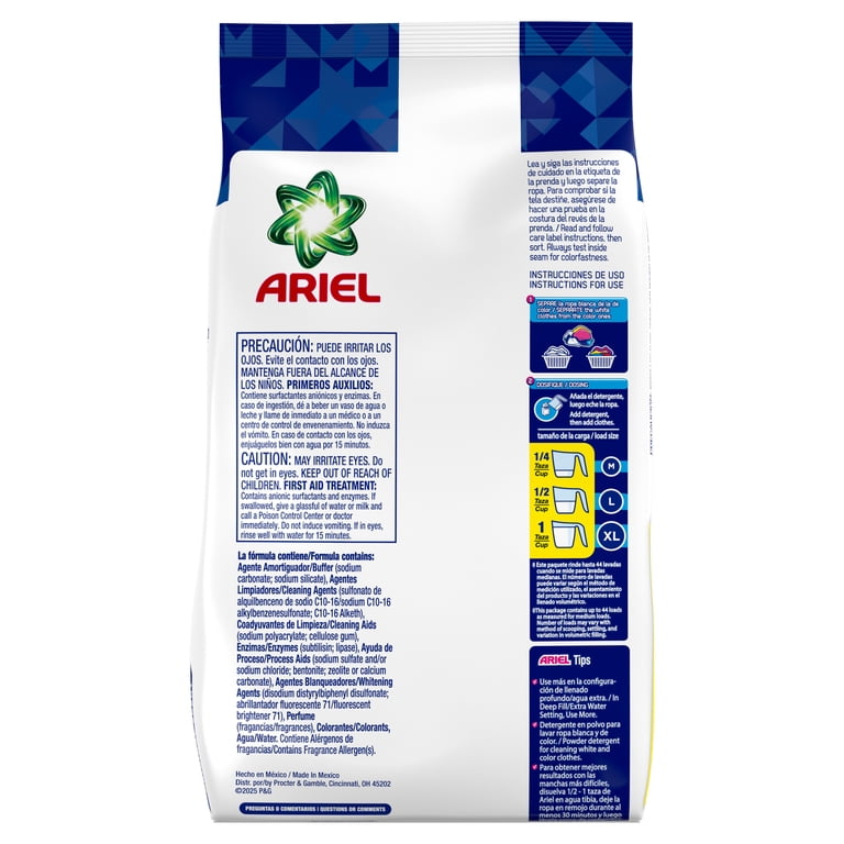 2 pack) Ariel Laundry Detergent Powder, Original Scent, 70 oz, 44