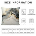 thumbnail image 5 of Chilfamy Marble Gold Black Pillow Cushion Covers Zipper Closure Short Plush 1PC for Sofa Couch Bedroom Car Chair Home Decor 12x12in, 5 of 5