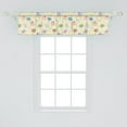 thumbnail image 2 of Ambesonne Animal Window Valance, Pastel Colored Chicks Worms Egg Nests Cheerful Farmland Theme Kids Nursery Design, Curtain Valance for Kitchen Bedroom Decor with Rod Pocket, 54" X 12", Multicolor, 2 of 3