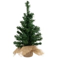 thumbnail image 2 of Northlight 1.5 FT Unlit Artificial Christmas Tree Mixed Green Pine in Burlap Base, 2 of 6