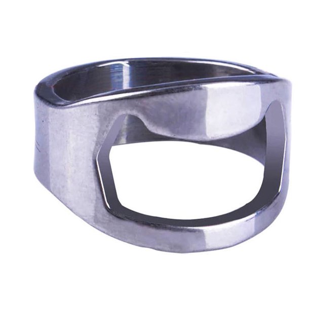 Wosthever Joyería de anillo Picnic al aire libre Camping Abrebotellas Metal Bebida Cap Remover Bartender Kitchen Bar Apertura Suministro Blanco Kits de desorden para acampar Blanco