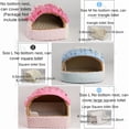 thumbnail image 3 of Small Animal No Bottom Hideout Warm Plush Guinea Pig Hut Habitat Rabbit Cave Hedgehog Hideout Rat House for Bunny Washable Chinchilla Hamster Bed Cozy Nest Cage Accessories, 3 of 9