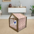 thumbnail image 3 of Anchor Pet House, Vintage Style Nautical on a Grunge Pastel Colored Background, Outdoor & Indoor Portable Dog Kennel with Pillow and Cover, 5 Sizes, Redwood Coral and White, by Ambesonne, 3 of 5
