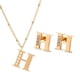 thumbnail image 1 of Juego Joyería Mujer, Collar Aretes Inicial Letras LuckyLy, Acero Inoxidable Baño de Oro 18k dorado UNITALLA, 1 of 6