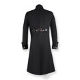 thumbnail image 4 of IYTR Men's Gothic Coat Solid Color Long Sleeve Jacket Zipper Stand-up Collar Medieval Retro Swallowtail Coat Black M, 4 of 5
