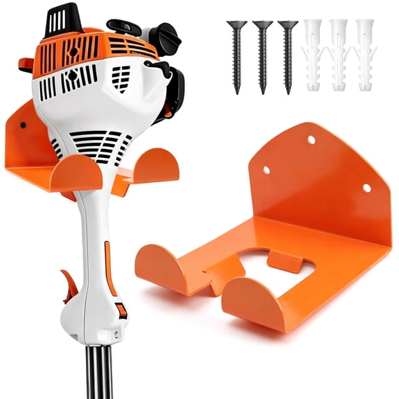 Wall Mounted Weed Eater Rack - Sturdy Garden Tool Organizer for Garage Storage