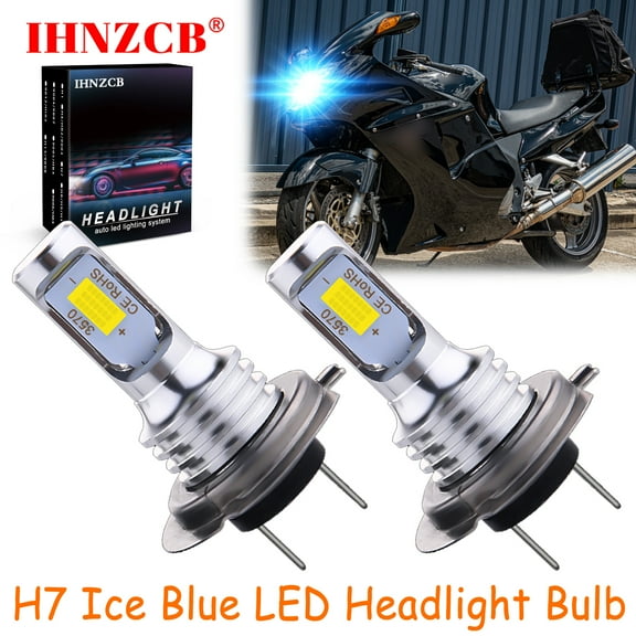IHNZCB for Honda CBR1100XX 1997-2003 2X H7 LED Headlights Bulb 55W Ice Blue YTL,Motorcycle Light,Y17