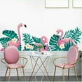 thumbnail image 6 of Efavormart Green Tropical Palm Leaves & Flamingo Wall Decals, Peel Removable Stickers, 6 of 7