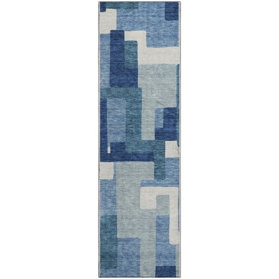 Dalyn Rugs Premium Machine Washable Mayfield AMF740 Blue 2'3" x 7'6" Runner Rug
