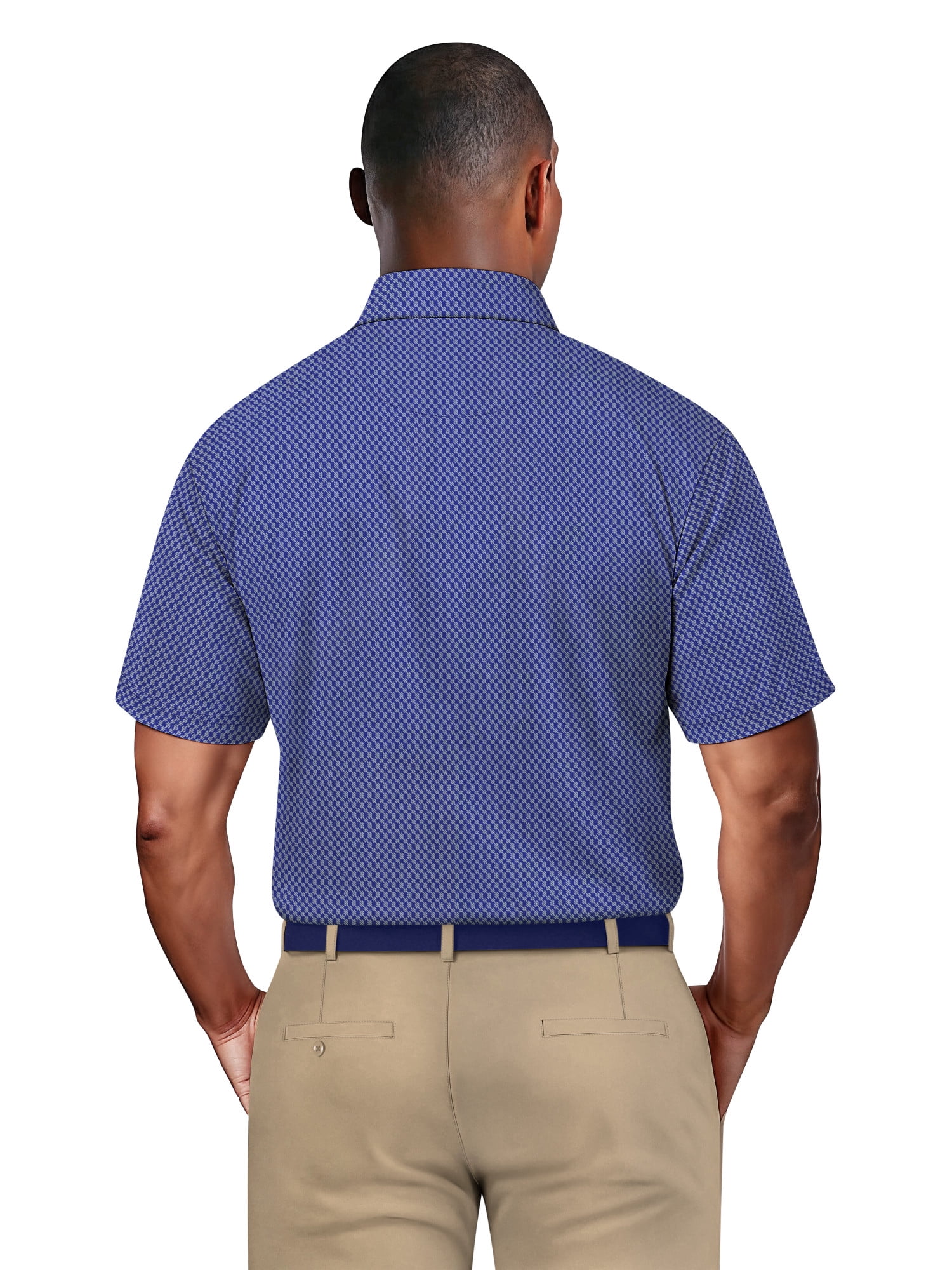 Ben Hogan Men's & Big Men's Performance Two-Color Jacquard Short Sleeve Polo Shirt, up to 5XL