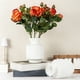 thumbnail image 1 of Jarrón de rayas de boca plana y fondo redondo de 1,2 l | Florero de plástico | Estilo romano europeo | Jarrón decorativo blanco para decoración del hogar, 1 of 6