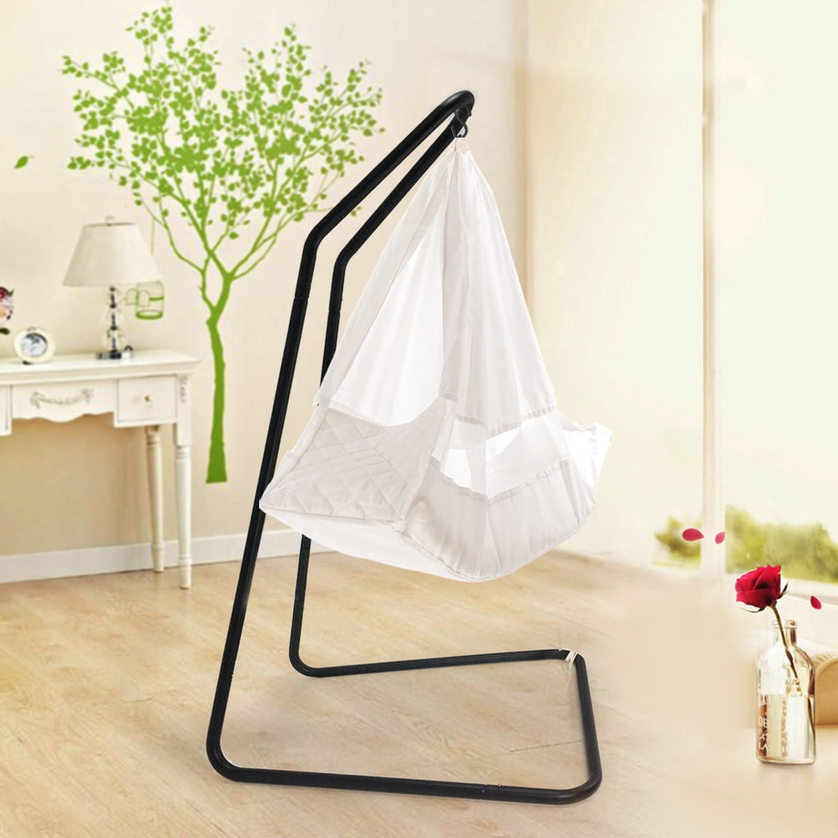 hanging baby cradle with stand
