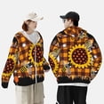 thumbnail image 4 of Fotbe Sunflower Gnomes and Bees Chaqueta con Protección Solar UPF 50+ para Hombre y Mujer, Camisa con Capucha y Bolsillos-Medium, 4 of 7