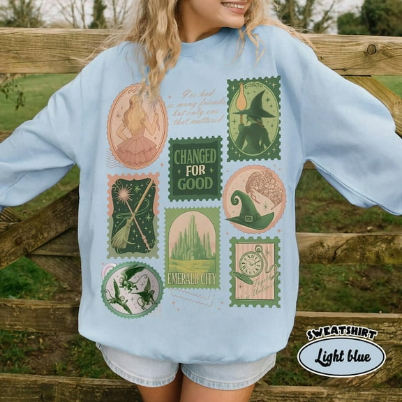Emerald City Printed Sweatshirt | Changed for Good Pastel Graphic Pullover