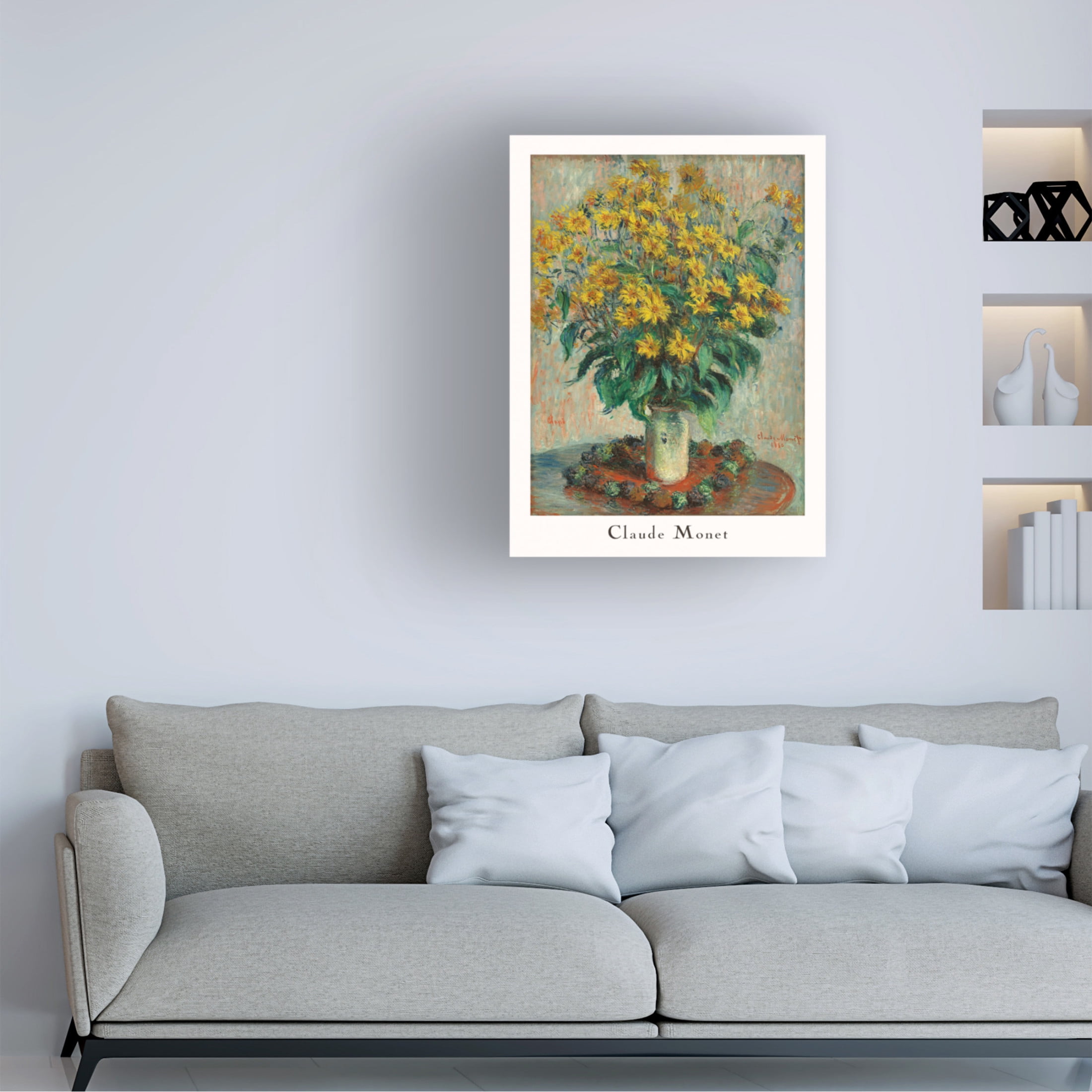 Trademark Fine Art Pictufy  Jerusalem Artichoke Flowers Canvas Wall Art