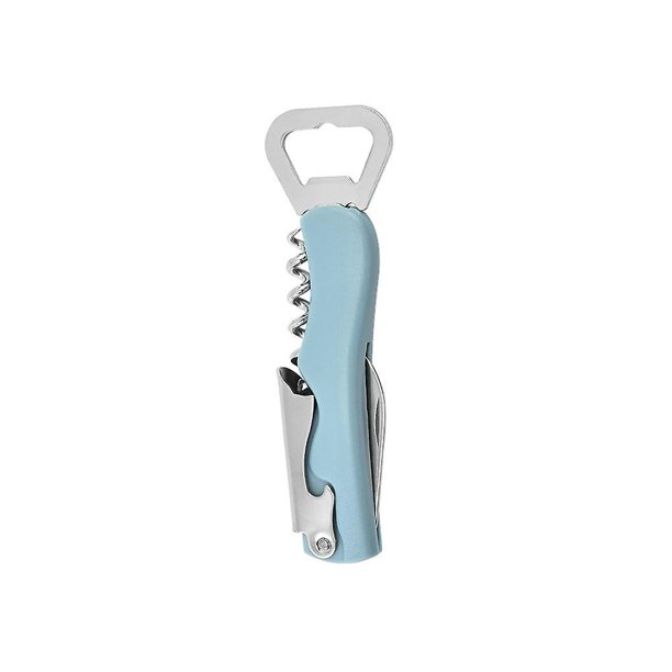 Sacacorchos de vino Rojo Verde Abridor animado multifuncional color azul 13,7 * 2,5 cm
