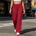 thumbnail image 2 of Wide Leg Legging For Women Elastic High Waist Stretchy Athletic Trouser Fall Casual Workout Yoga Activewear Pants, 2 of 7