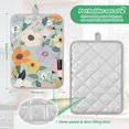 thumbnail image 6 of Yayeee Pot Holders Kitchen Heat Resistant with Pocket 7"x9.8" Cotton Oven Cooking Hot Pads, Floral Pattern, 6 of 7