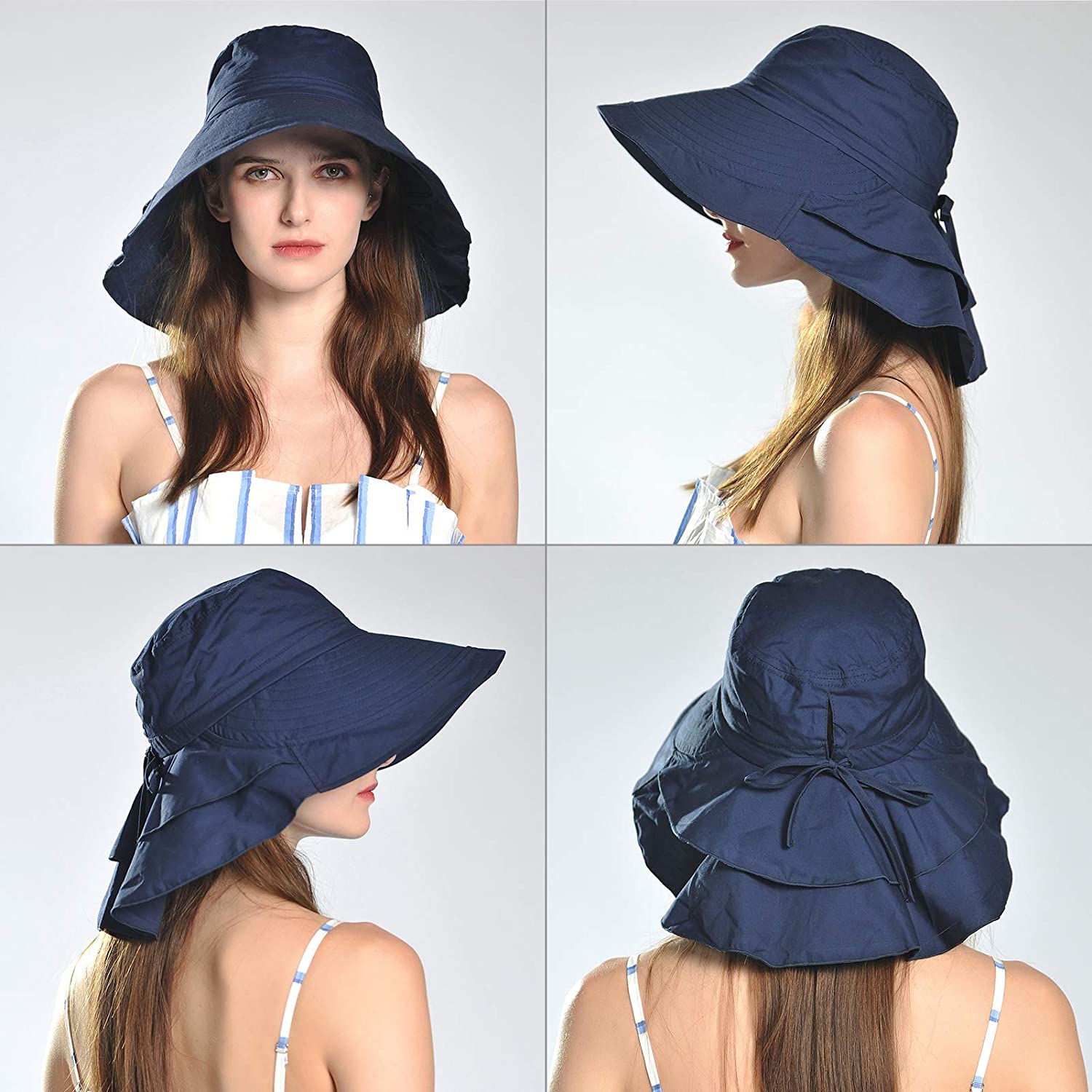 Summer Bill Flap Cap SPF 50 Cotton Sun 