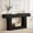 Black, variant on Finmind 63" Farmhouse Console Table, 2-Tier Narrow Sofa Table with U-Shaped Base, Vintage Brown