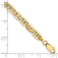 thumbnail image 2 of Diamond2Deal 14K Tri-Color Gold 4.65mm Valentino Chain Bracelet 8inch for Women, 2 of 5