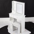 thumbnail image 4 of Rugerasy Left Drawer Vanity Table with LED Mirror & Multi-layer Storage, 4 of 9