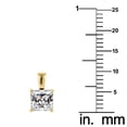 thumbnail image 2 of Precious Stars 14K Yellow Gold 5mm Princess-cut Cubic Zirconia Solitaire Pendant - No Chain, Pendant Only, 2 of 3