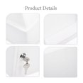 thumbnail image 3 of BESTYASH 1 Set of Cylinder Wall Mount Mailbox Plastic White for Outdoor Use Lockable Mail Holder Box, 3 of 7