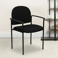 thumbnail image 3 of Flash Furniture Tiffany Stacking Fabric Side Reception Chair with Armrests, Black, 3 of 13