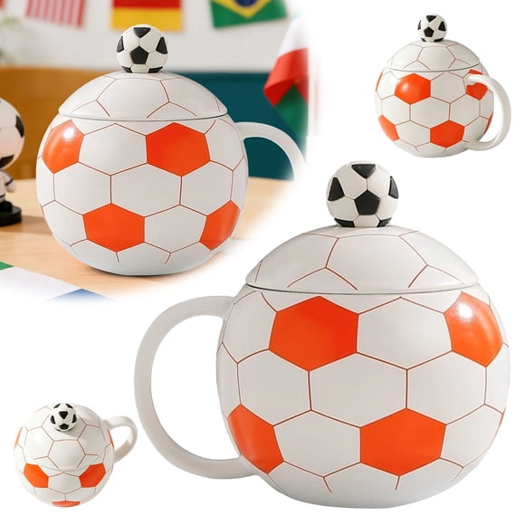 MKHSQHDG Clearance Football Theme Glass Bottle for Sports Fans Unique Drinkware for Athletes Team Cup Reusable Hydration Stadium Approved