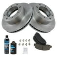 thumbnail image 2 of TRQ Brake Rotor & Ceramic Pad Front Kit w/Fluids for Ford F250 F350 Super Duty BKA17443, 2 of 6