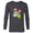 Charcoal Heather, variant on Mickey Mouse Head and Hand Retro Pop Art - Long Sleeve T-Shirt for Men - Customized-White
